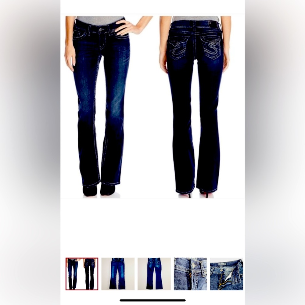 Silver Suki mid rise boot cut jeans 27x34